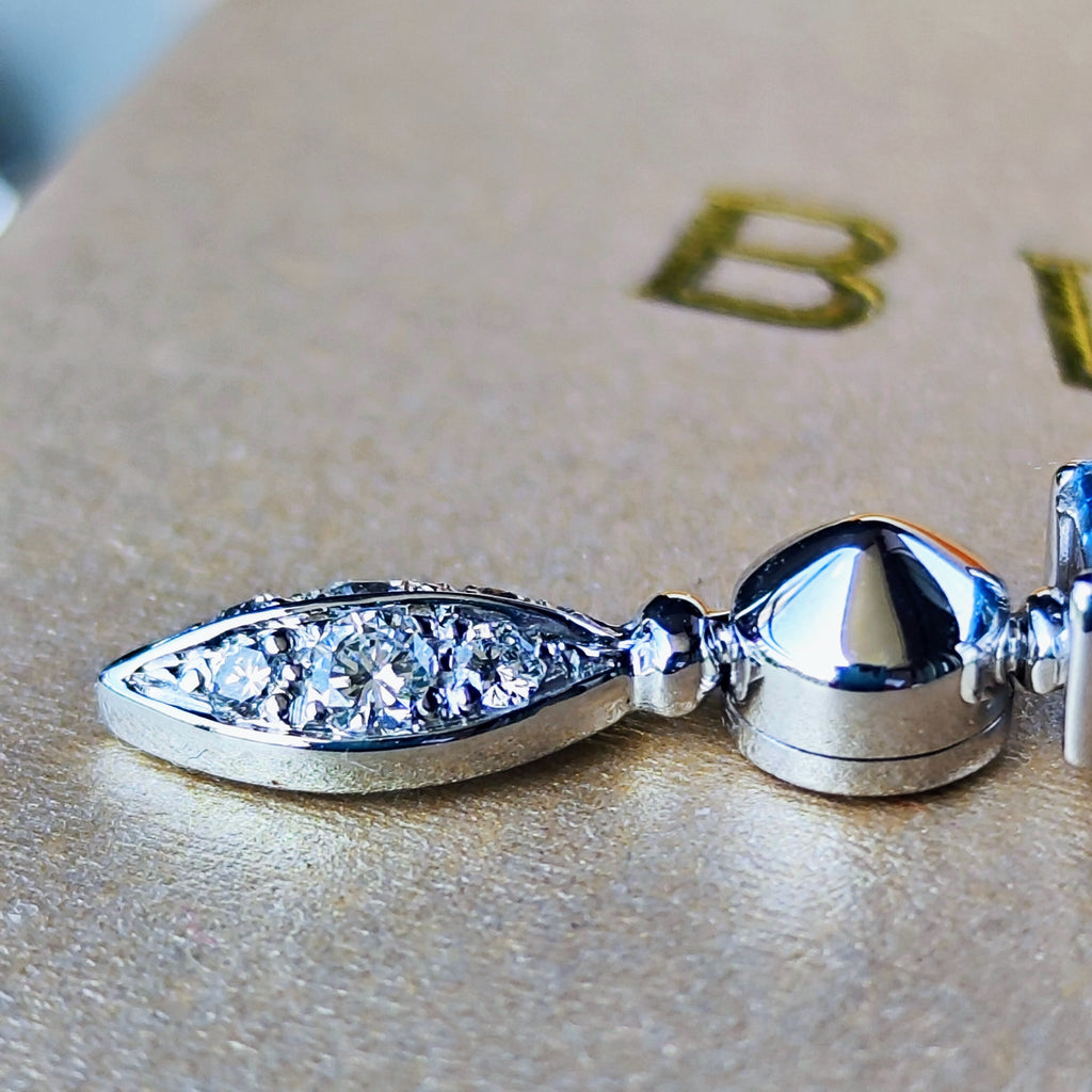 BVLGARI ブルガリルチア ブルートパーズ ダイヤモンド ネックレス 18金WG
