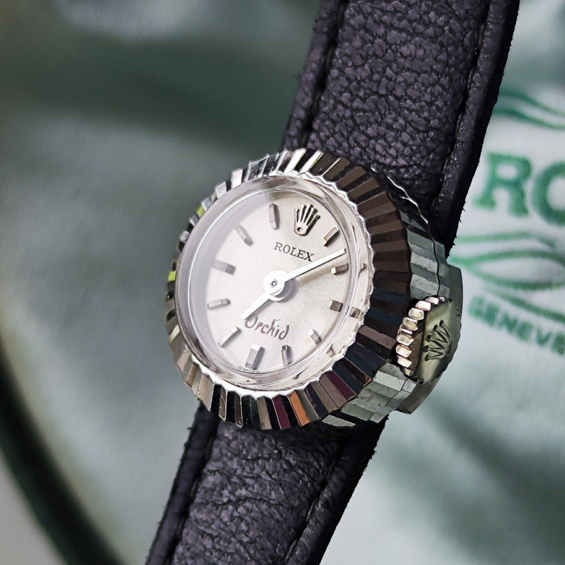 【OH済み】ROLEX ロレックス CHAMELEON カメレオン Orchid 18金無垢 手巻き腕時計