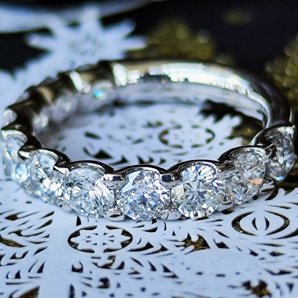 【2.10ct】天然ダイヤモンド ハーフエタニティリング