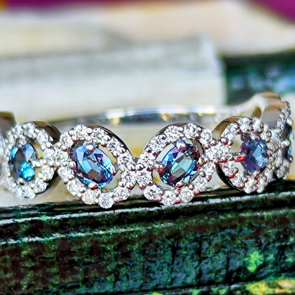 天然アレキサンドライト 0.35ct 天然ダイヤモンド リング – Mico宝飾店