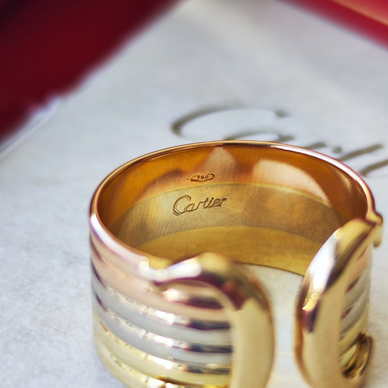 Cartier カルティエ 2C（デューブル・シー）18金 10号