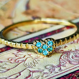 天然パライバトルマリン ハートモチーフ 18金リング