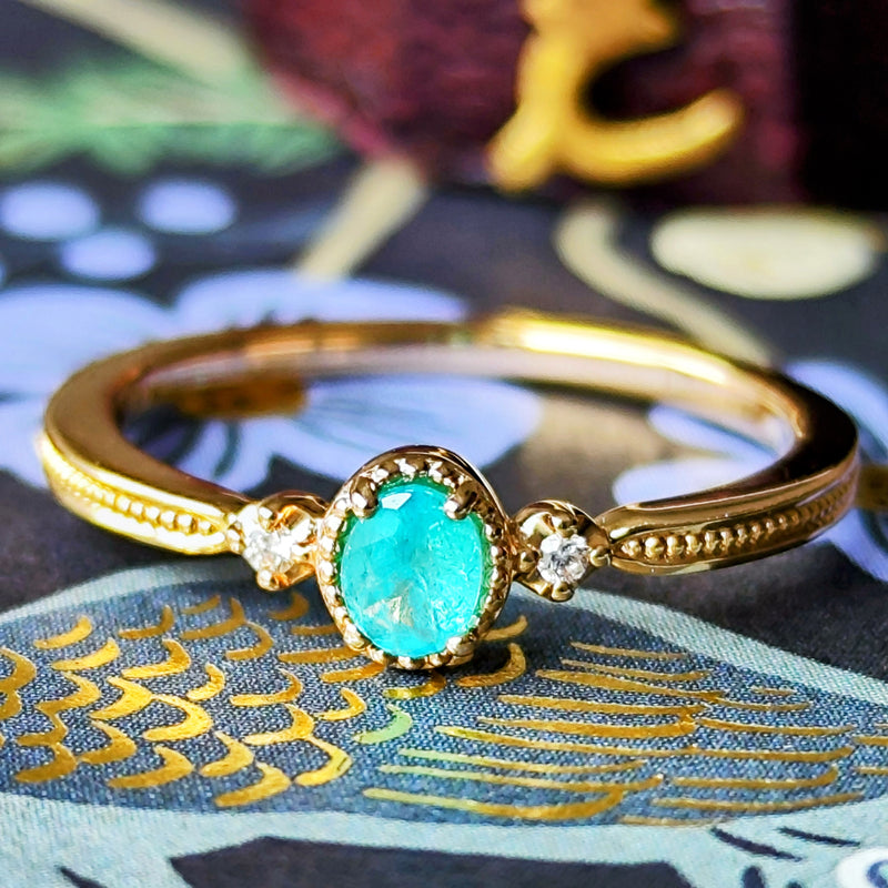 天然パライバトルマリン　リング 天然パライバトルマリン 天然ダイヤモンド リング – Mico宝飾店