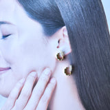 天然ダイヤモンド クリップピアス 18金