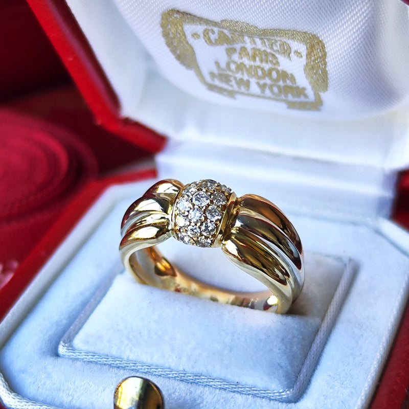 【Vintage Cartier】カルティエ LIVIA
リヴィア スリーカラー ダイヤモンドリング 11号