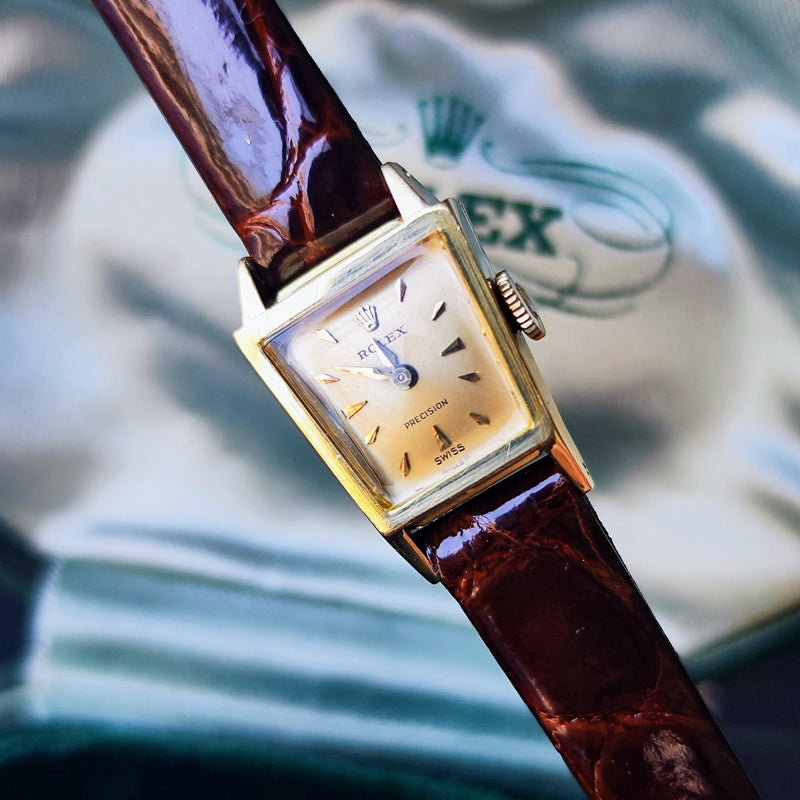 【OH済み】ROLEX ロレックス PRECISION プレシジョン ランタン型 金無垢腕時計