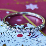 【ピンクダイヤ】天然ダイヤモンド ハーフエタニティリング