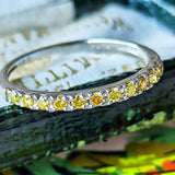 天然イエローダイヤモンド ハーフエタニティリング