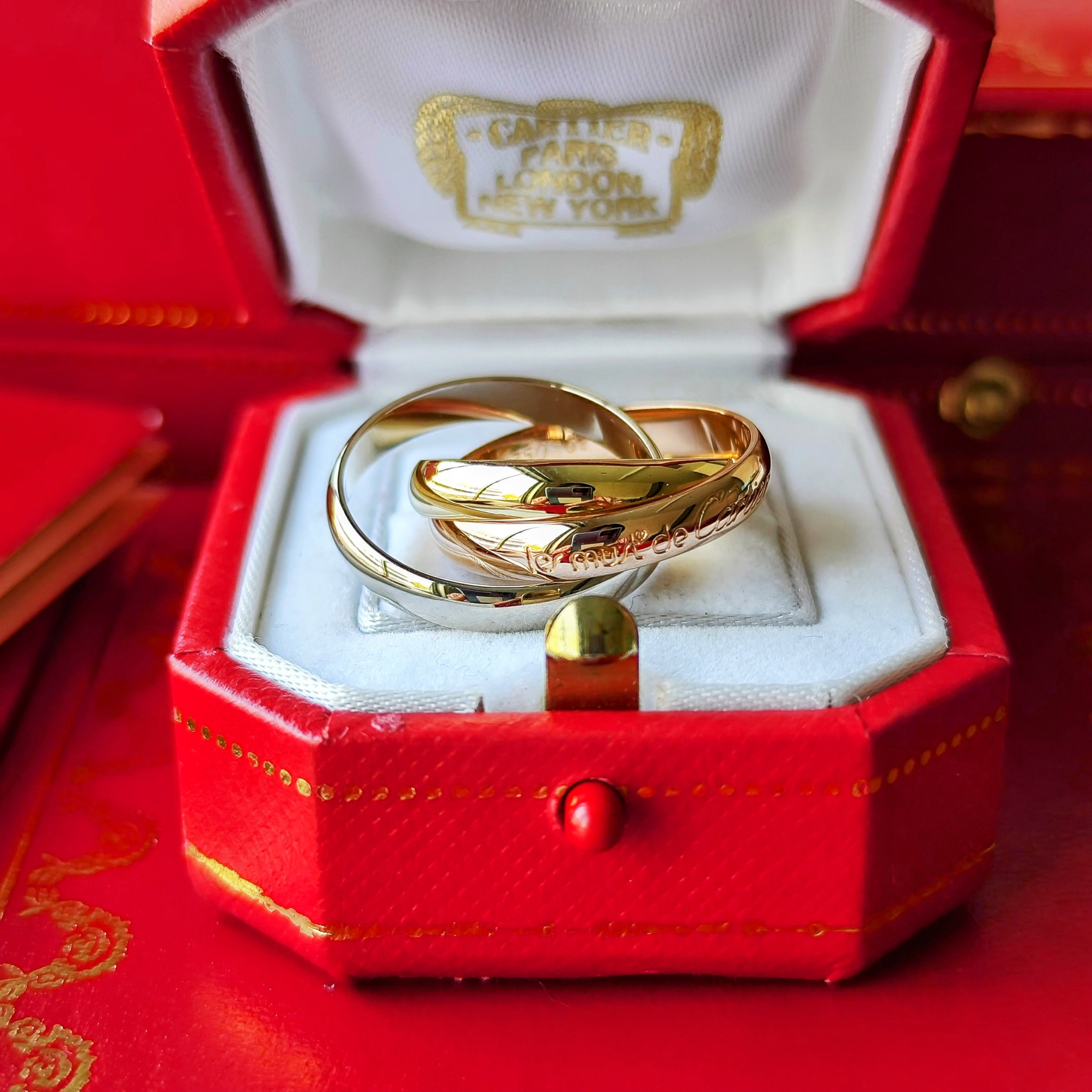 カルティエ　スリーカラーリング財布　 Cartier カルティエ トリニティ スリーカラーリング 52 – Mico宝飾店