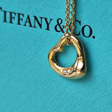 TIFFANY &Co ティファニー オープンハート ダイヤモンド ネックレス 18金YG