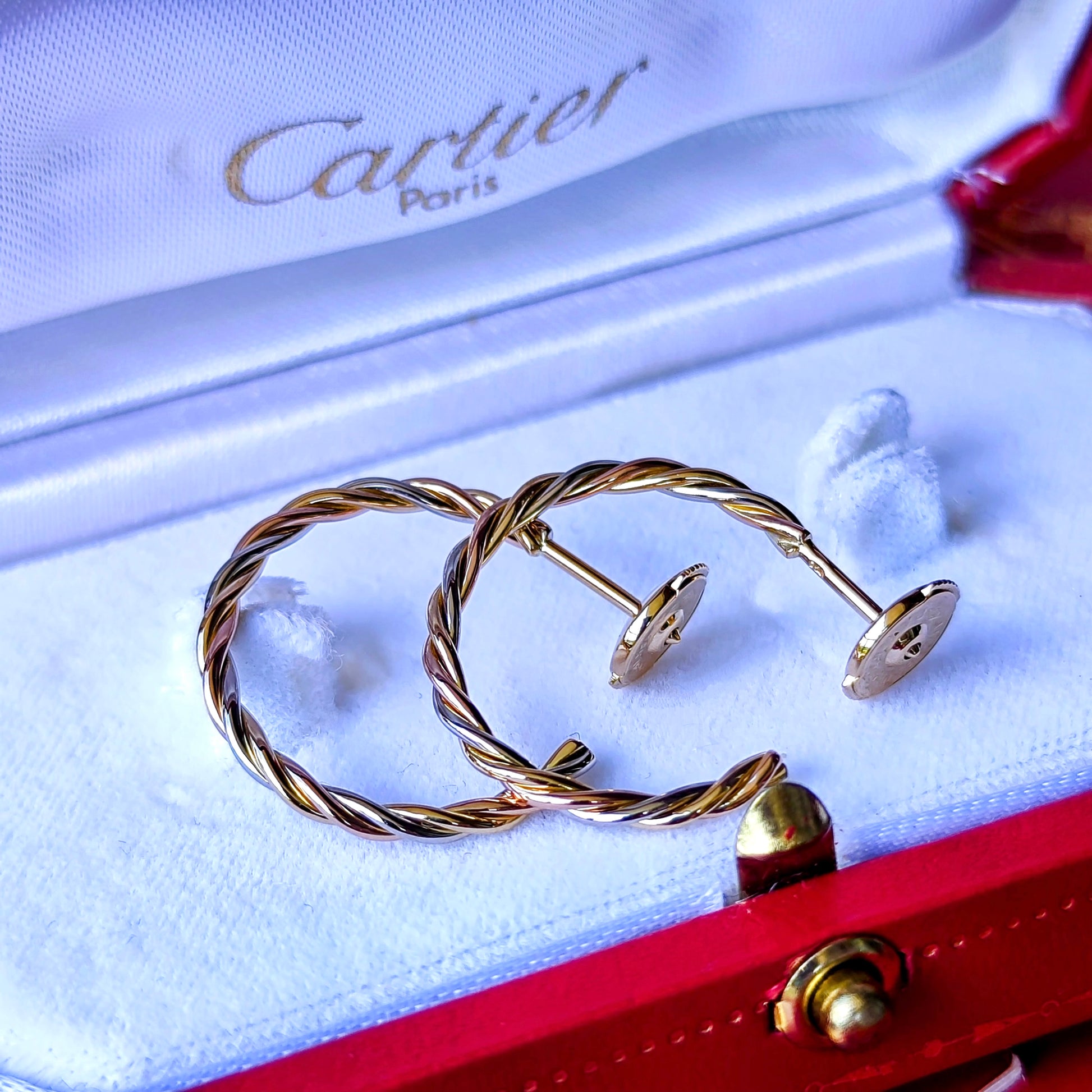 Cartier カルティエ トリニティ ツイストフープピアス