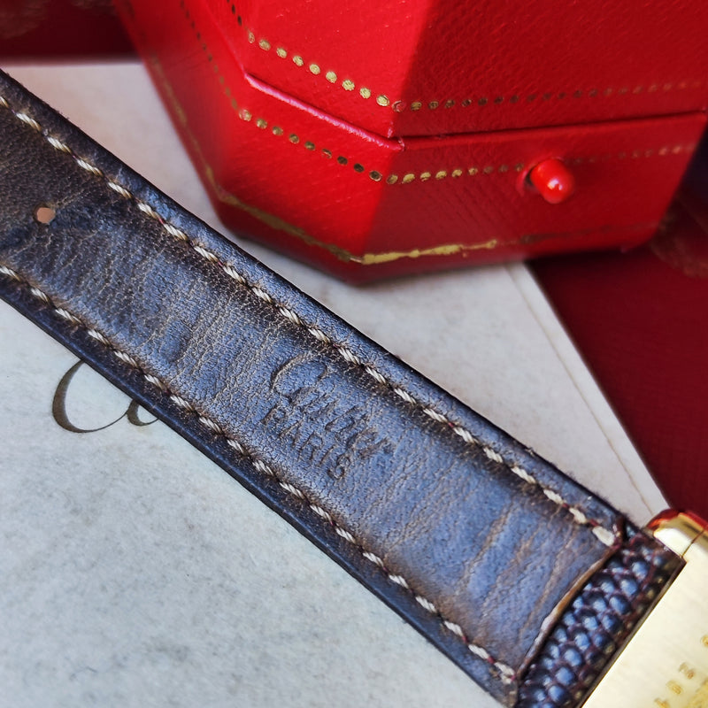 【OH済み】Cartier カルティエ マストタンク ボルドー文字盤 手巻き腕時計