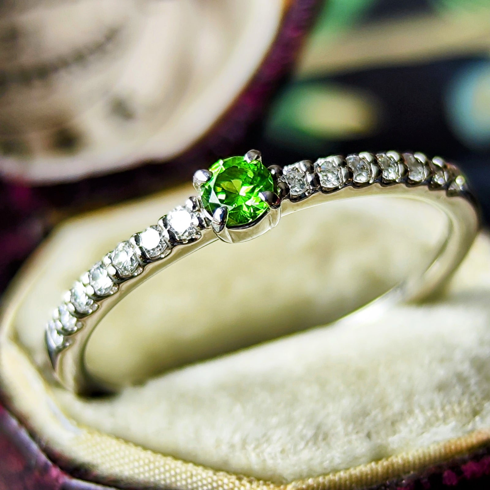 天然石　デマントイドガーネット　リング　指輪 01-02 デマントイドガーネット リング | 石川貴金属創芸