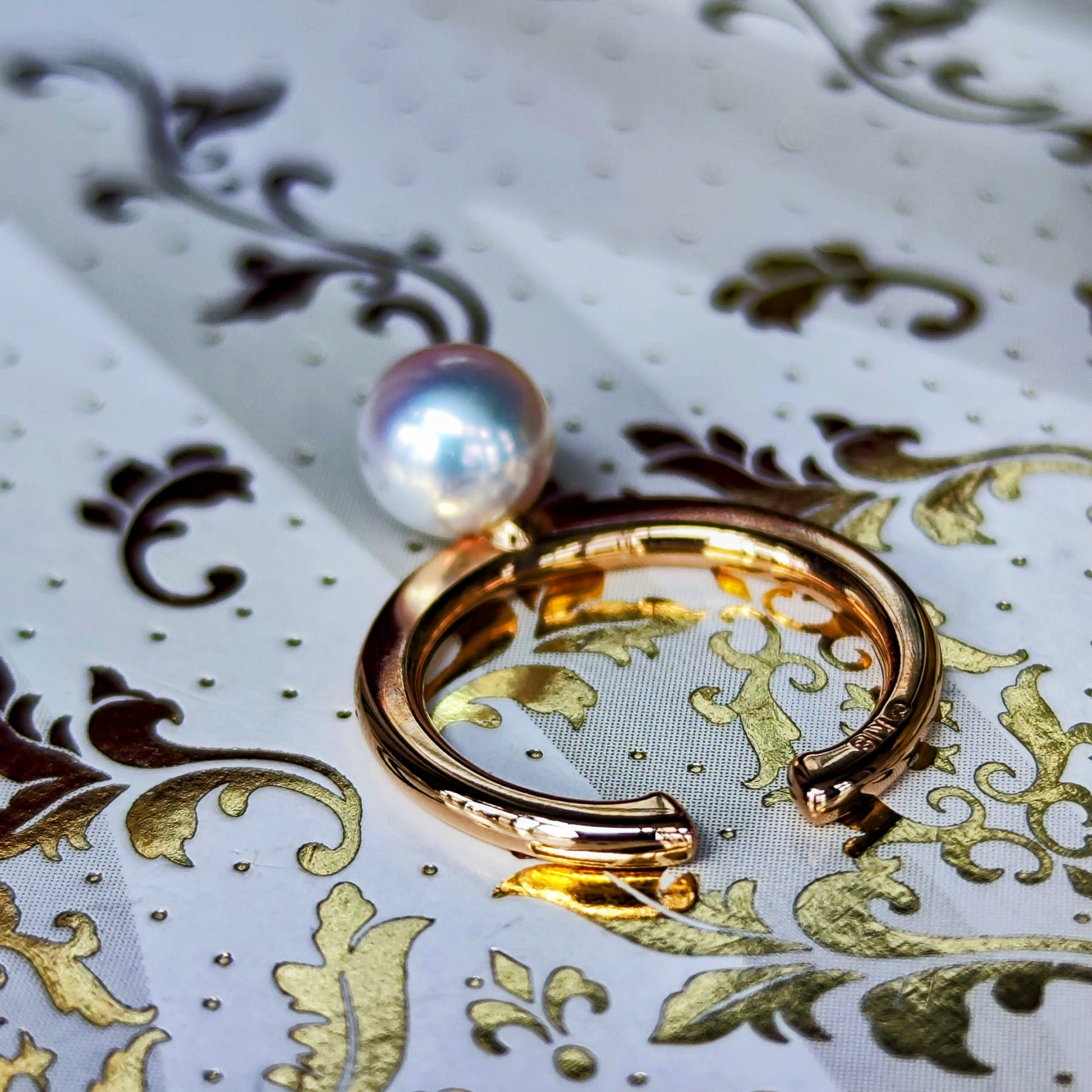 MIKIMOTO ミキモト あこや真珠 イヤーカフ 18金PG