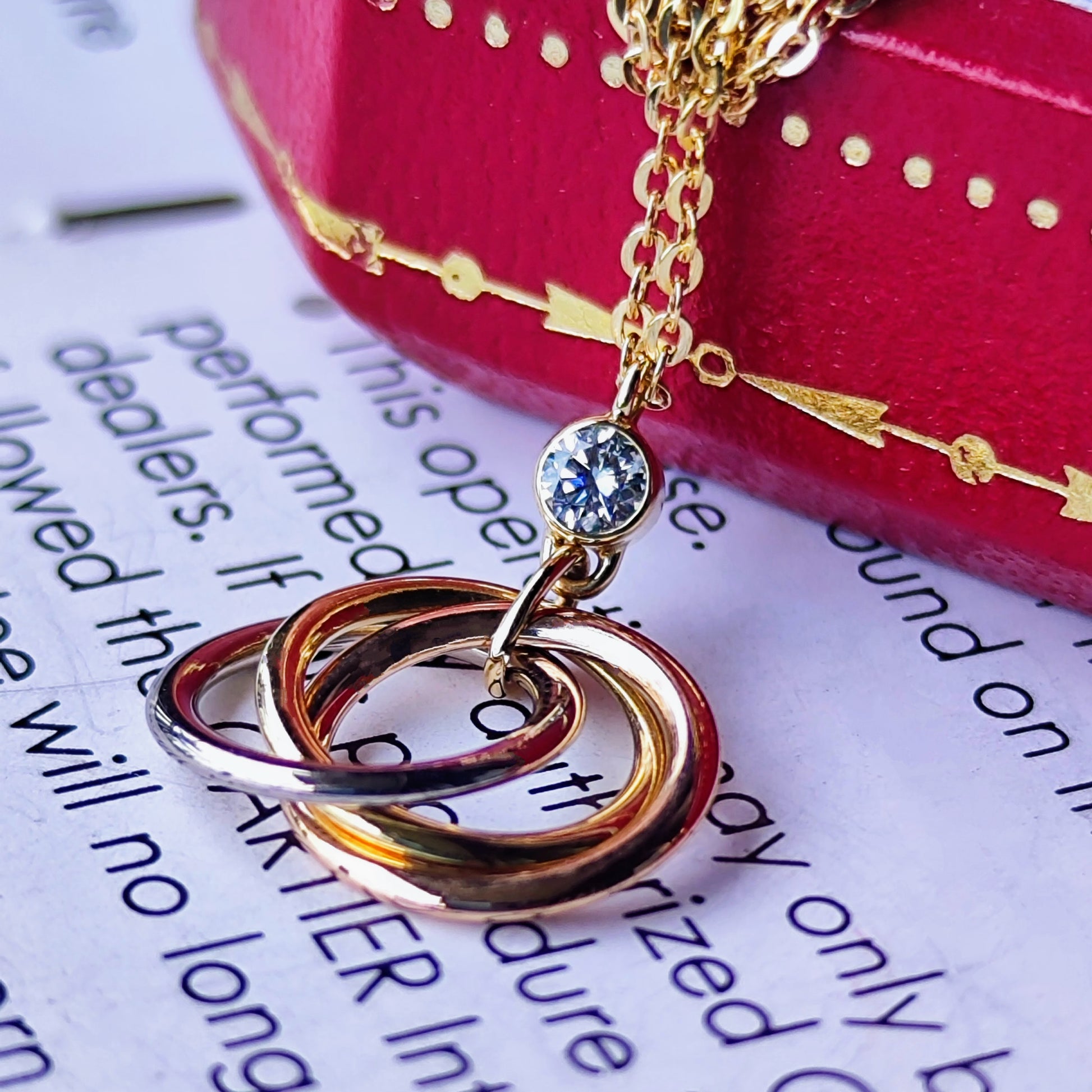 Cartier カルティエ ベビートリニティ ネックレス ダイヤモンド