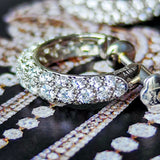 Gimel ギメル 天然ダイヤモンド パヴェ イヤリング