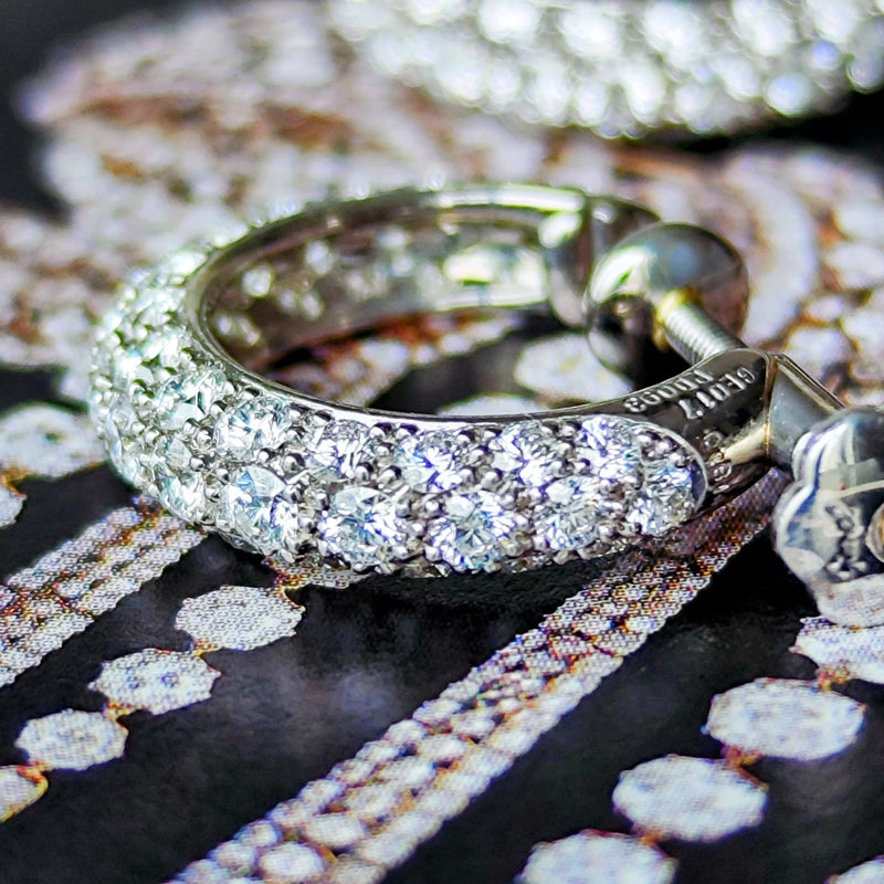 Gimel ギメル 天然ダイヤモンド パヴェ イヤリング