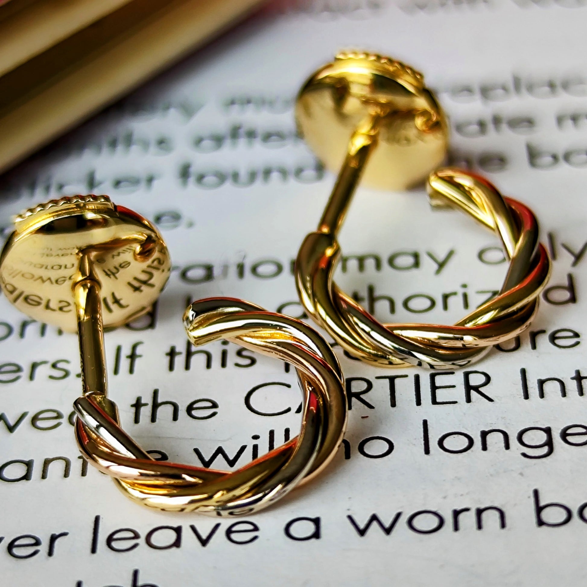 Cartier カルティエ トリニティピアス スリーカラー 18金