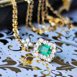 天然エメラルド 天然ダイヤモンド ネックレス