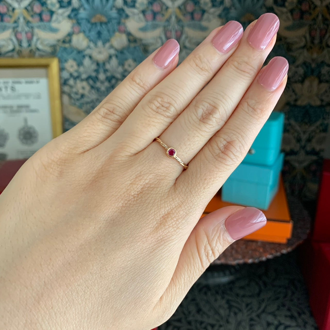 Cartier カルティエ スリーカラーツイストリング ルビー 50
