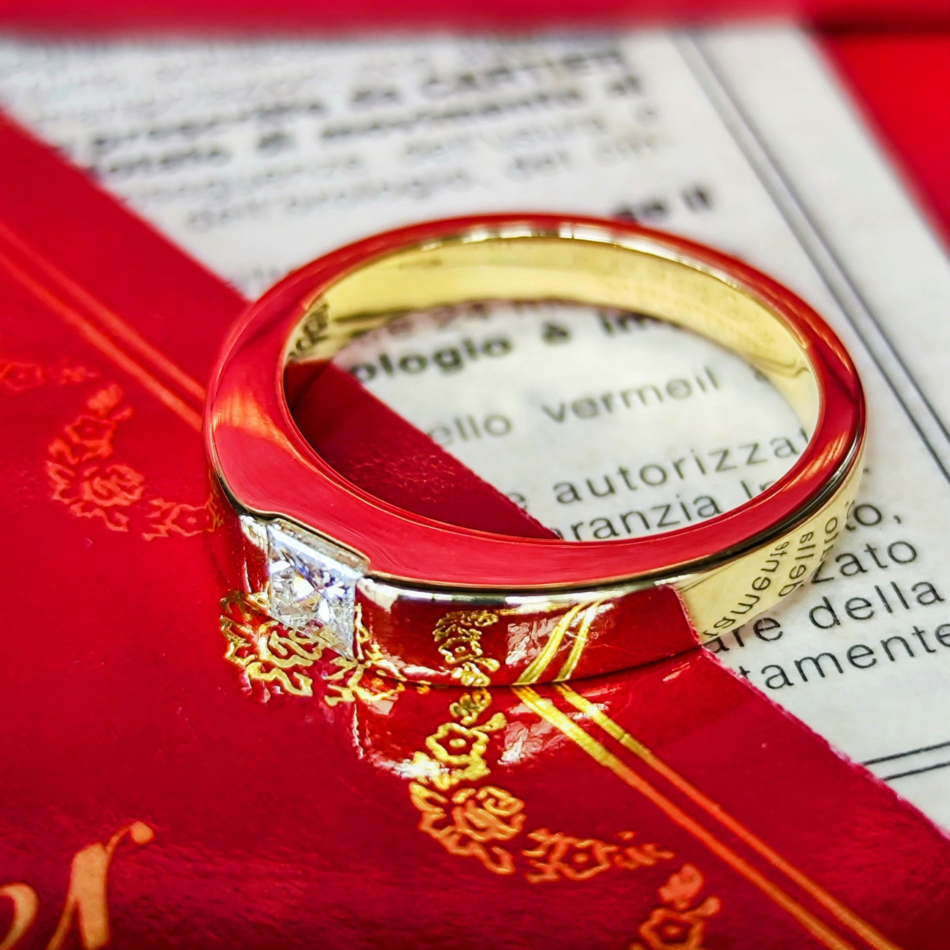 Cartier カルティエ タンクリング ダイヤモンド 18金YG 51