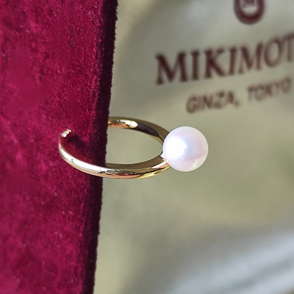 【お値下げ】MIKIMOTO ミキモト あこや真珠 18金 イヤーカフ
