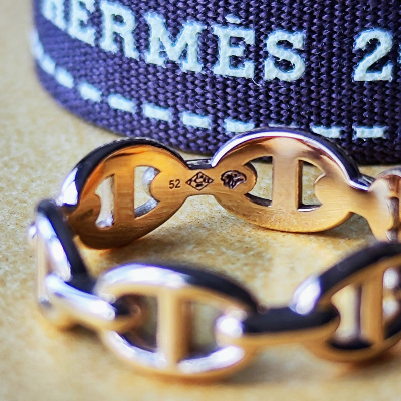 HERMES エルメス シェーヌダンクル アンシェネ 18金PG 52