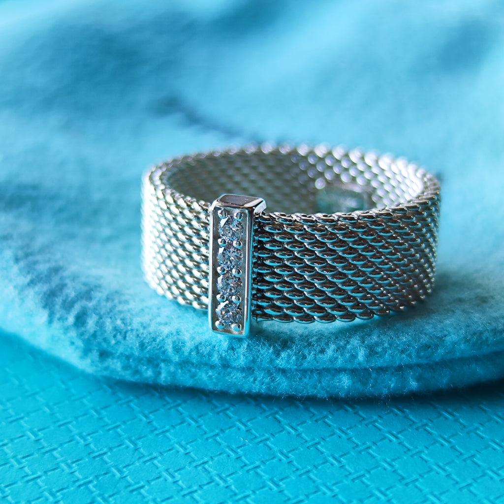 TIFFANY & CO. ティファニー サマセットリング SV 10号 ダイヤモンドリング