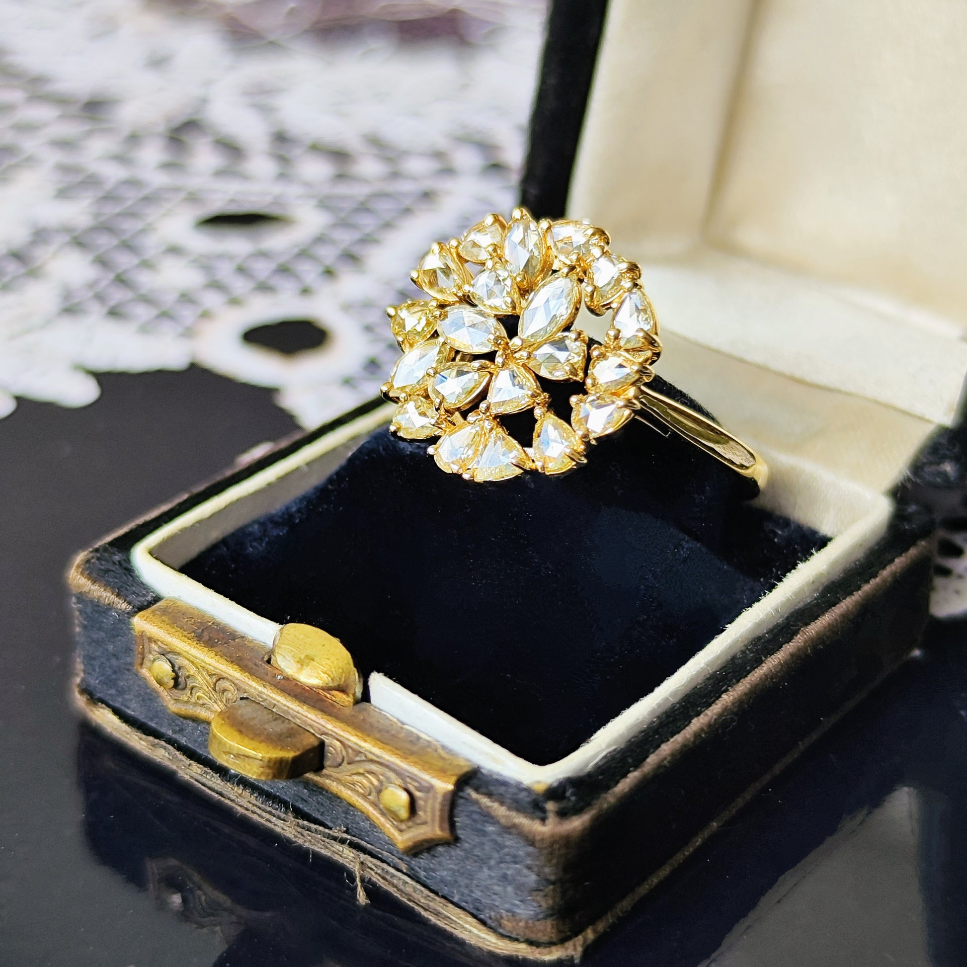 【お値下げ】ローズカット 天然ダイヤモンド 1.03ct リング