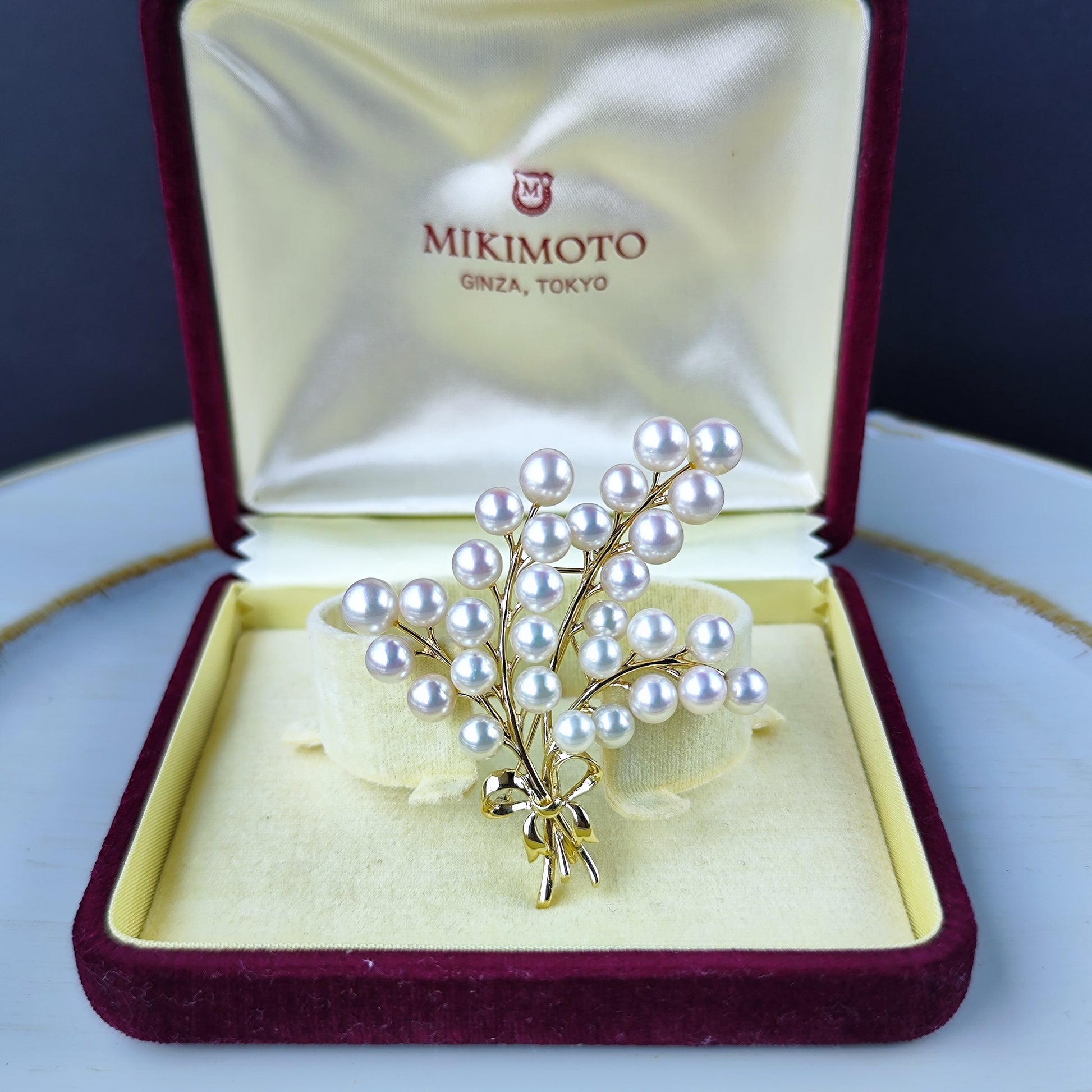 MIKIMOTO ミキモト あこや真珠 ヴィンテージブローチ