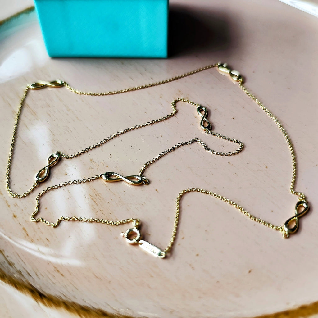 TIFFANY＆Co. ティファニー インフィニティ エンドレス ネックレス 18金YG