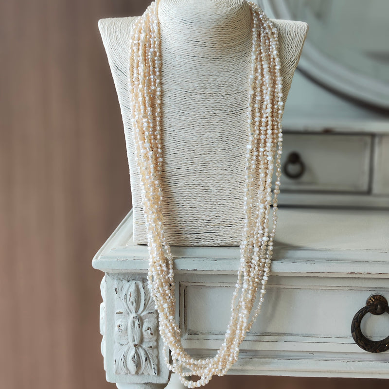 TASAKI 田崎真珠 淡水パール 7連ネックレス 14金