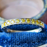 【イエローダイヤ】天然ダイヤモンド ハーフエタニティリング