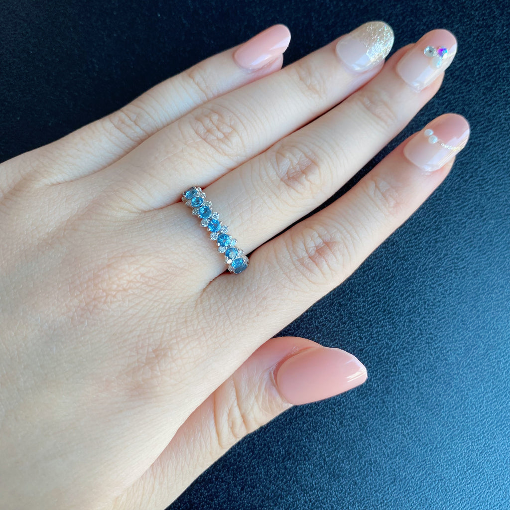 天然アクアマリン 天然ダイヤモンド リング