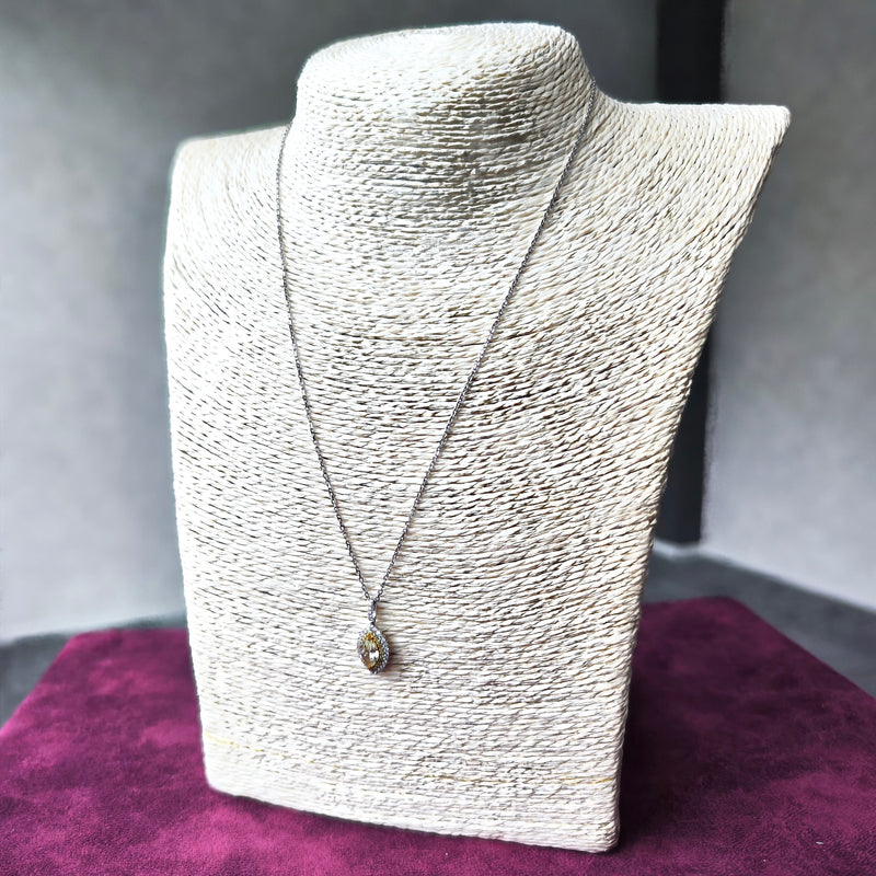 【イエローダイヤ】天然ダイヤモンド ネックレス 18金