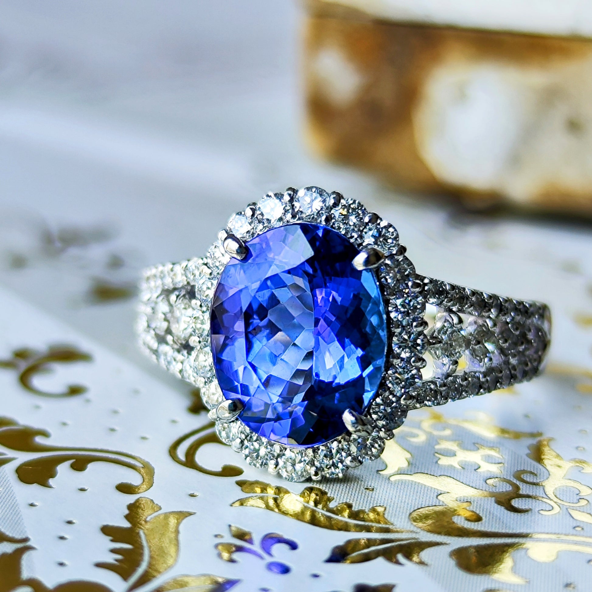 【お値下げ】天然タンザナイト 2.47ct 天然ダイヤモンド リング