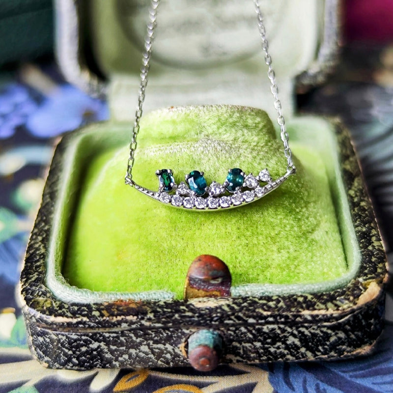 【初期の頃のルース】天然グランディディエライト 天然ダイヤモンド ネックレス