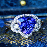 天然タンザナイト 1.91ct 天然ダイヤモンド リング