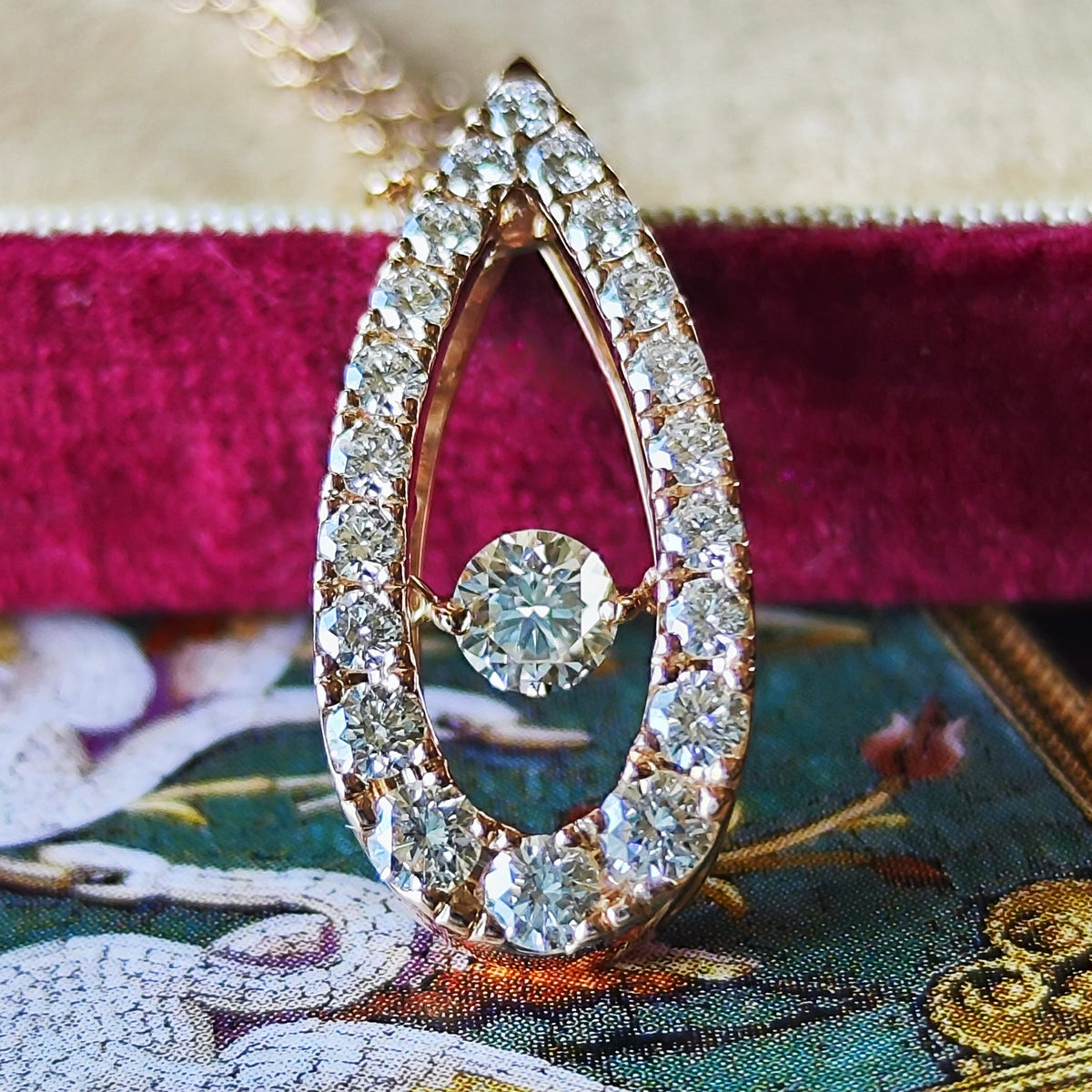 MIKIMOTO ミキモト トレモロ ダイヤモンド ネックレス
