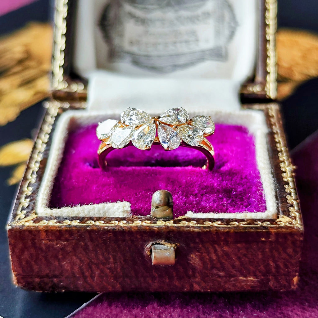 天然ダイヤモンド 1.30ct ペアシェイプ 18金リング