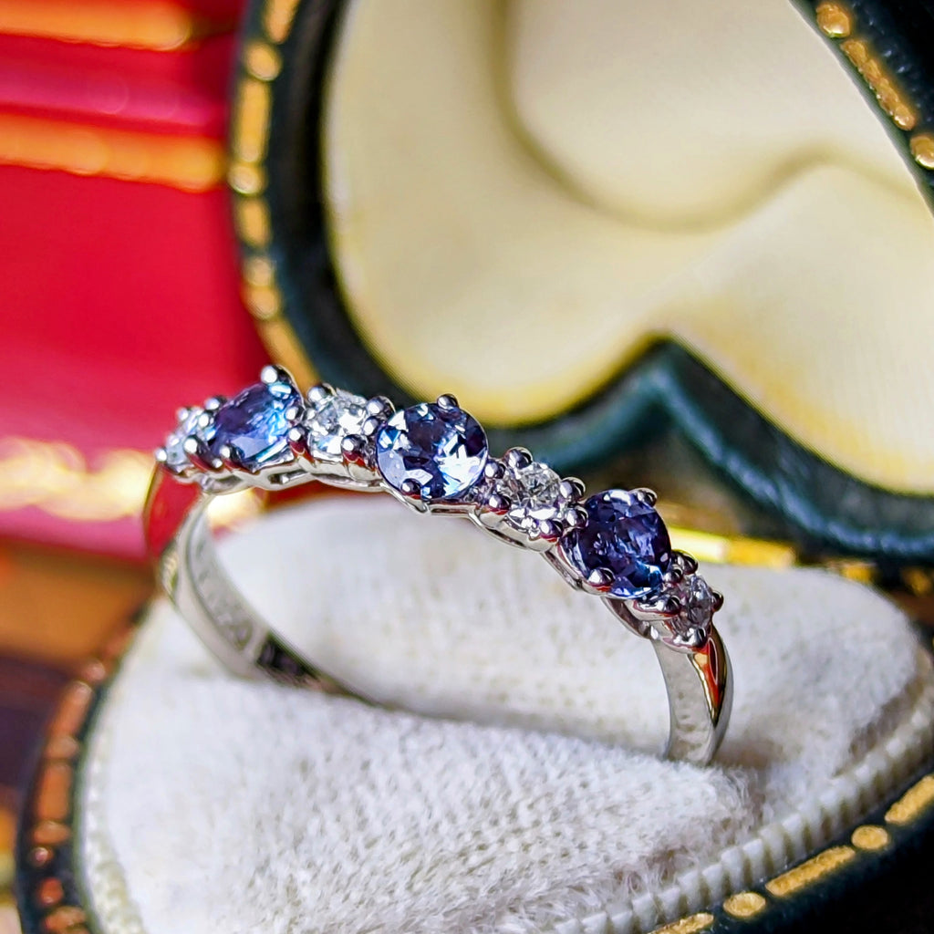 MIKIMOTO ミキモト 天然アレキサンドライト 天然ダイヤモンド プラチナリング