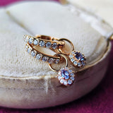 天然アレキサンドライト 天然ダイヤモンド チャーム 18金ピアス