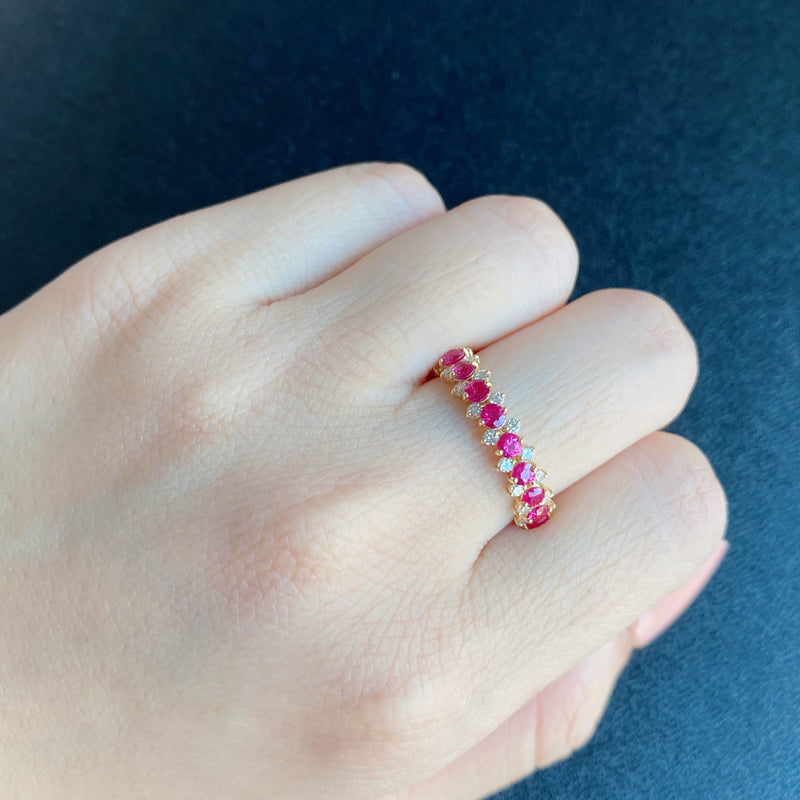 天然ルビー 天然ダイヤモンド リング