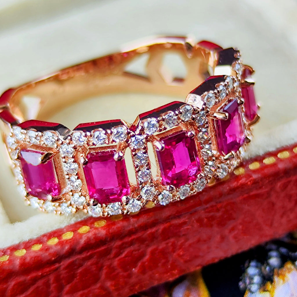 天然ルビー 1.24ct 天然ダイヤモンド リング