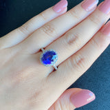 【大粒 4.22ct】天然タンザナイト 天然ダイヤモンド リング