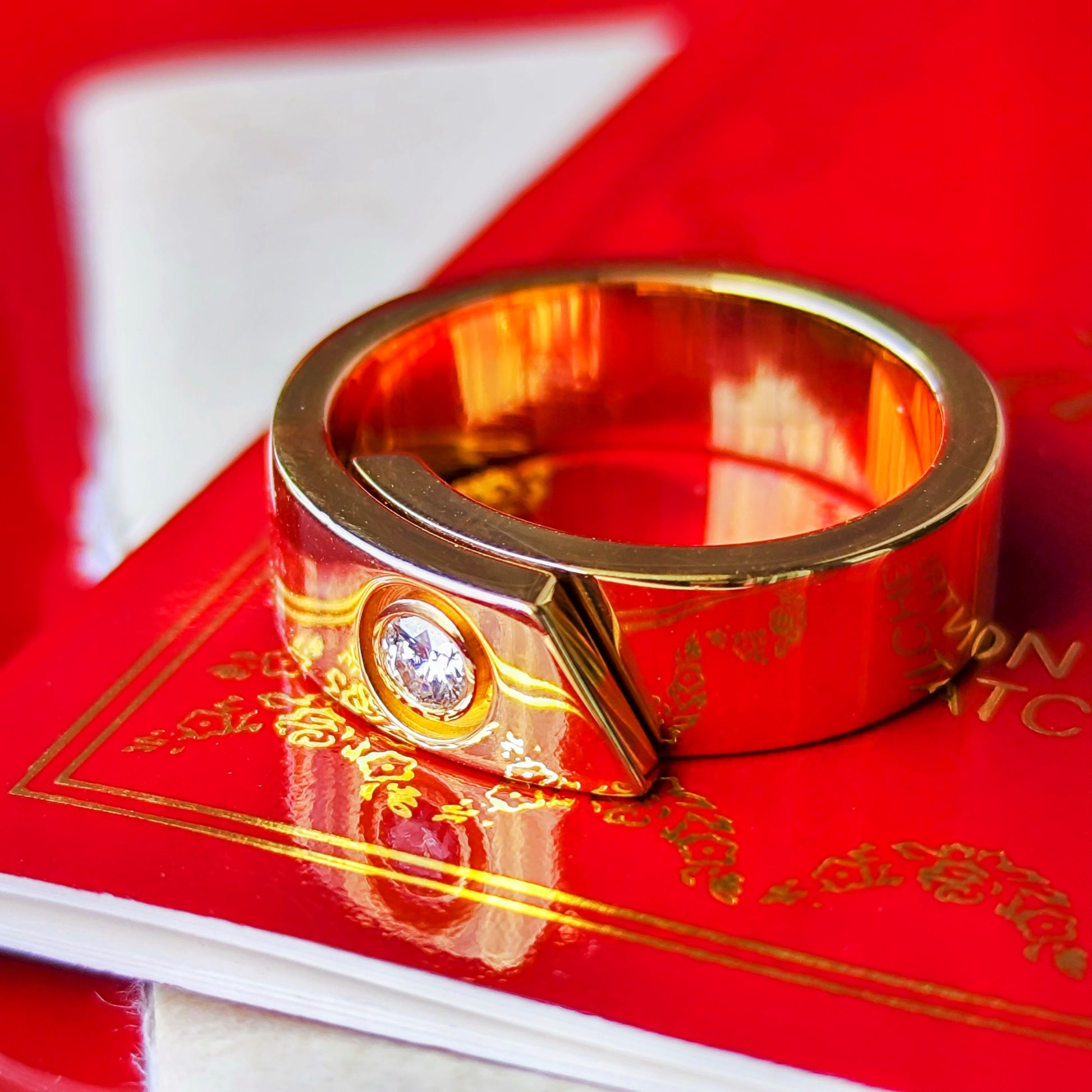 【Cartier 廃盤】カルティエ アニバーサリーリング ダイヤモンド 18金YG 50