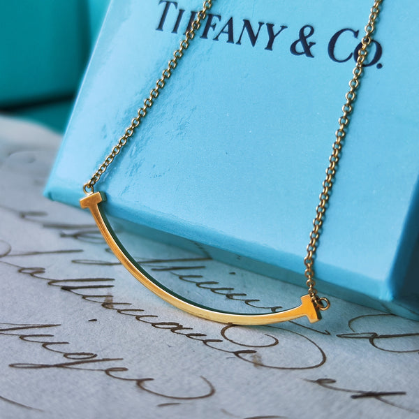 TIFFANY &Co ティファニー Tスマイル スモール ネックレス 18金YG
