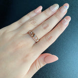 天然アンダリュサイト 天然ダイヤモンド 18金PGリング