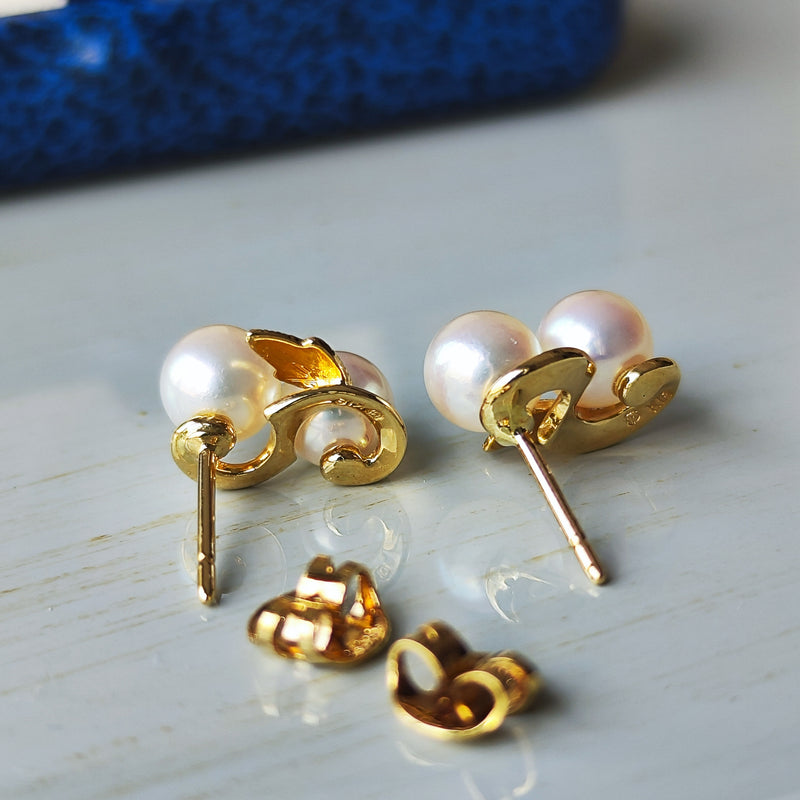 MIKIMOTO ミキモト あこや真珠 ヴィンテージピアス