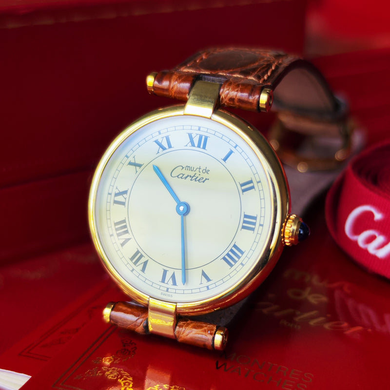 【ボーイズサイズ】Cartier カルティエ マストヴァンドーム LM クォーツ腕時計